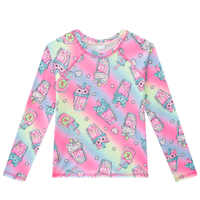 Blusa Praia Infantil Feminina Estampada