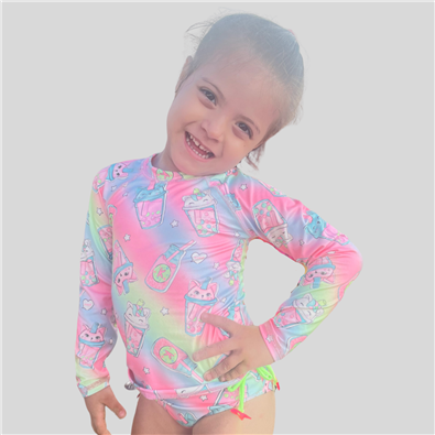 Blusa Praia Infantil Feminina Estampada