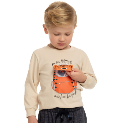 Camiseta Infantil Masculina Inverno