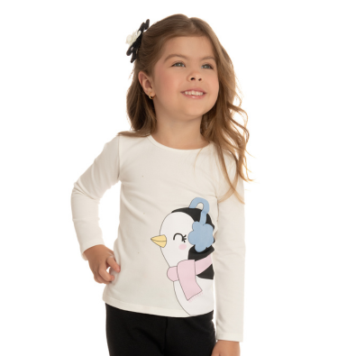 Camiseta Manga Longa Infantil Feminina