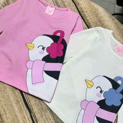Camiseta Manga Longa Infantil Feminina