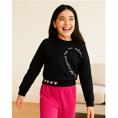 Conjunto Infantil de Moletom Feminino