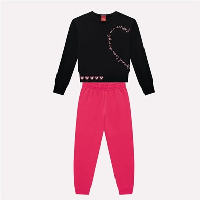 Conjunto Infantil de Moletom Feminino