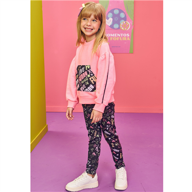 Conjunto Infantil Feminino Esttampado Inverno