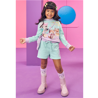 Conjunto Infantil Feminino Moletom Inverno