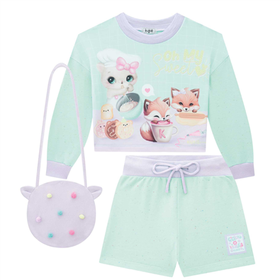 Conjunto Infantil Feminino Moletom Inverno