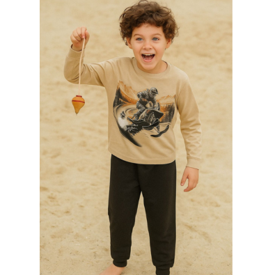 Conjunto Infantil Masculino de Moletom Peluciado