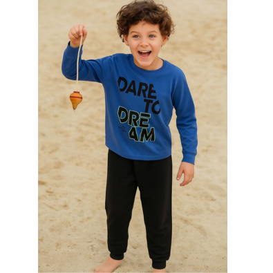 Conjunto Infantil Masculino de Moletom Peluciado