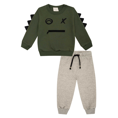 Conjunto Moletom Infantil Masculino Blusa