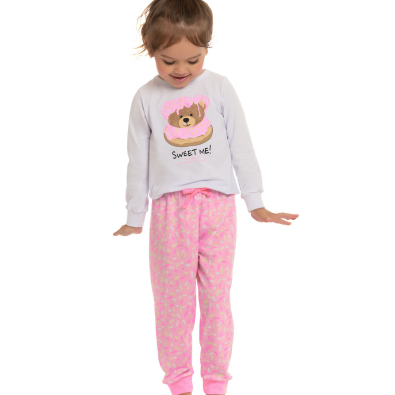 Pijama Infantil Feminino Ursinho