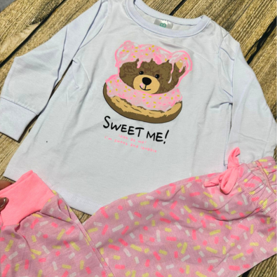 Pijama Infantil Feminino Ursinho