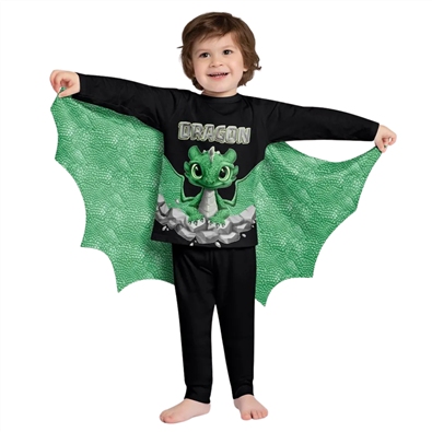Pijama Infantil Masculino Brilha no Escuro Drago